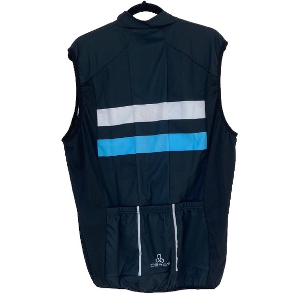 NWOT Cycling Bike Vest 3 Reflective Tape Cargo Pockets Windproof Medium - Picture 6 of 7